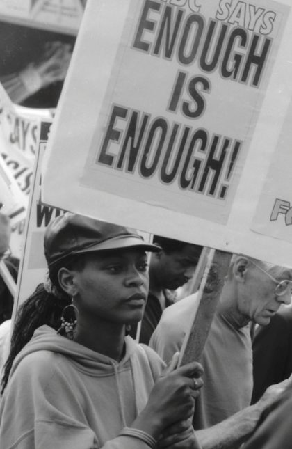 Southwark Anti -racism March, London, 1991.