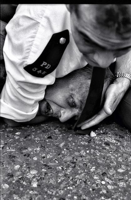 Arrest of BNP supporter at Anti -racism March, London, 1991.