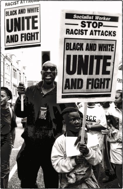 Southwark Anti -racism March, London, 1991.