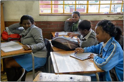 Students at Intsebenziswano School, Philippi. 