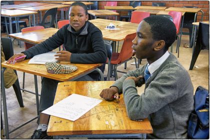 Students at Intsebenziswano School, Philippi. 