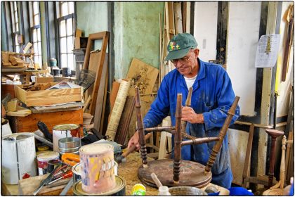 Learning woodworking skills at The Carpenter's Shop 