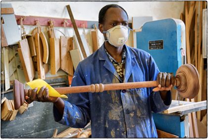 Learning woodworking skills at The Carpenter's Shop 