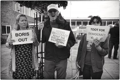 Protest at Whitstable Library - Gerry Atkinson 2019