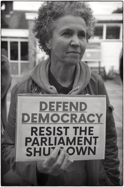 Protest at Whitstable Library - Gerry Atkinson 2019