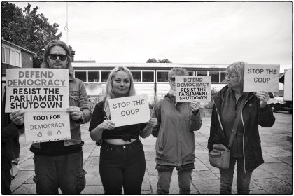 Protest at Whitstable Library - Gerry Atkinson 2019