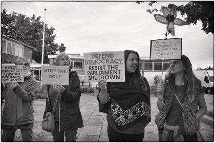 Protest at Whitstable Library - Gerry Atkinson 2019