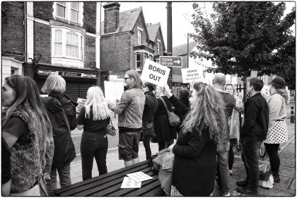 Protest at Whitstable Library - Gerry Atkinson 2019