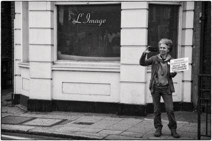 Protest at Whitstable Library - Gerry Atkinson 2019