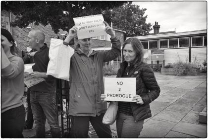 Protest at Whitstable Library - Gerry Atkinson 2019