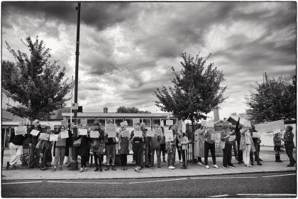 Protest at Whitstable Library - Gerry Atkinson 2019