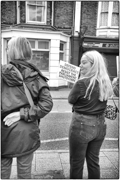 Protest at Whitstable Library - Gerry Atkinson 2019