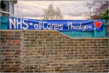 Banner for the NHS & Carers- Gerry Atkinson