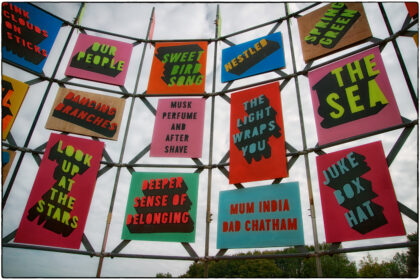 Morag Myerscough’s –‘Flock of Seagulls Bag of Stolen Chips’- Gerry Atkinson