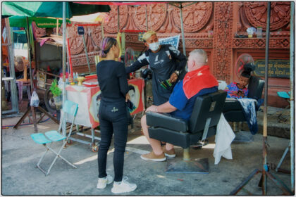 Street Haircut - Cambodia.