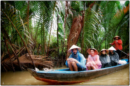 Boat Ride along the Mekong River. Vietnam