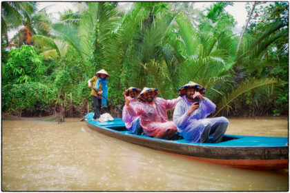 Boat Ride along the Mekong River. Vietnam