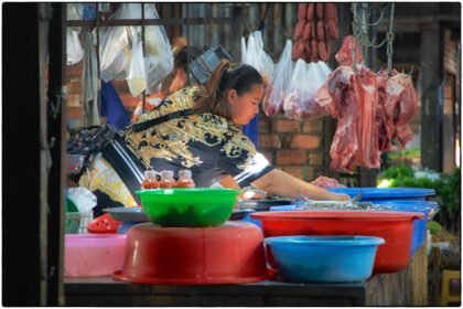 Street Market in Cambodia.