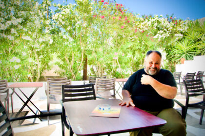 Marino in his garden bar - Gerry Atkinson